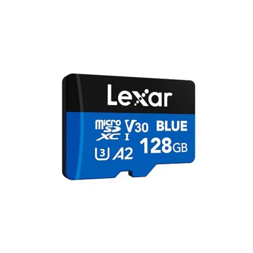 Image of Lexar Blue Micro SD Card 128GB, up to 160MB/s Read, microSDXC UHS-I Card, Class 10, U3, V30, A2, Full-HD & 4K Video, High-Speed Memory Card for Smartphones/Tablets/Action Cameras