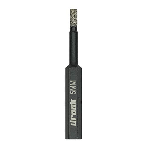 Image of Draak Dry Diamond Drill Bit 5mm Wax Filled for The Toughest Materials Including Marble, Granite, Porcelain, Ceramic & Glass Tiles Vacuum Brazed Porcelain 5