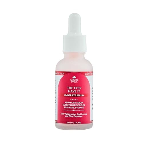 Image of Nature Spell Under Eye Serum, Hydrating & Brightening Eye Formula, Targets Dark Circles, Reduces Puffiness & Fine Lines, with Watermelon & Goji Berry, For All Skin Types, Vegan Skincare, 30ml