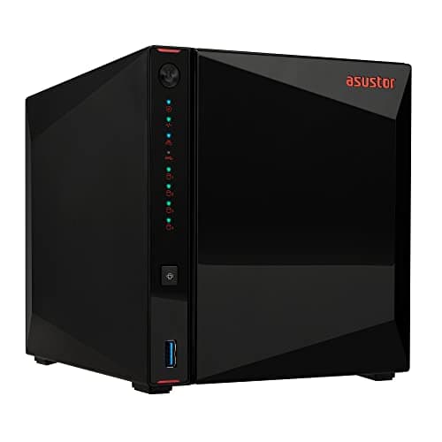 Image of Asustor AS5404T Nimbustor 4 Gen2-4 Bay NAS Network Storage Enclosure, Quad-Core 2.0GHz CPU, 4xM.2 NVMe SSD Slots, 2x2.5GbE Ports, 4GB DDR4 RAM, Gaming-Inspired NAS