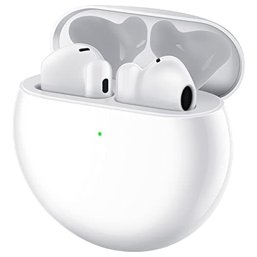 Image of HUAWEI FreeBuds 4 - Wireless Bluetooth Open-fit Earphones with Hybrid Active Noise Cancellation, High-Resolution Sound Triple-Mic Earbuds, Long Battery Life, Fast Wired Charging, Ceramic White