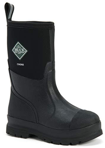 Image of Muck Boots Unisex Chore Classic Mid Pull On Waterproof Wellington Boot, Black, 9