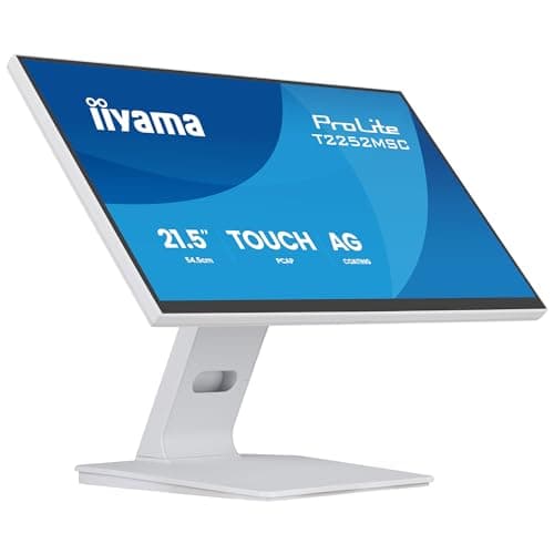 Image of iiyama Prolite T2252MSC-W2AG 21.5" 21.5" Full HD 10 Point Multitouch Capacitive Multitouch Screen DeepContrast PCAP+ HDMI DP USB3.2 7H Anti-Glare Anti-Fingerprint Coating - White