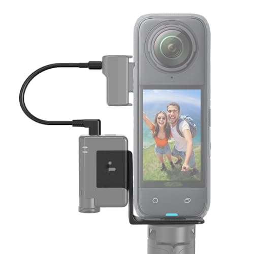 Image of JOYSOG Mic Mini Cold Shoe Extension Bracket for Insta360 X4/X3/ONE X2 Mic Mount Cold Shoe Mount with Audio Cable