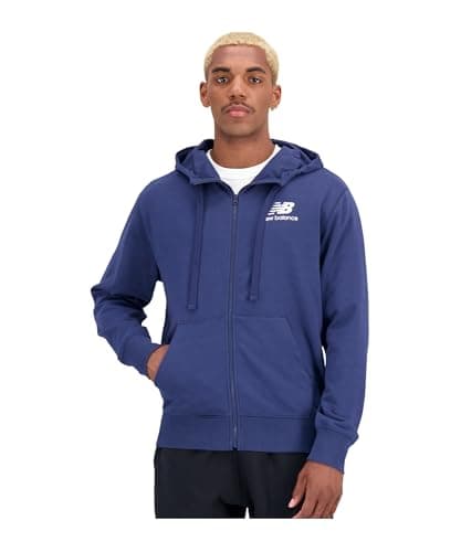 Image of New Balance Men's Stacked Logo FZ Hoodie, nny - nb navy (428), S