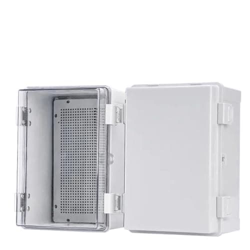Image of IP66 Abs Pc Gray/Transparent Cover Enclosure Power Junction Box Hinge Outdoor Waterproof Plastic Electrical Distribution Box(256x87x65mm,Transparent cover)