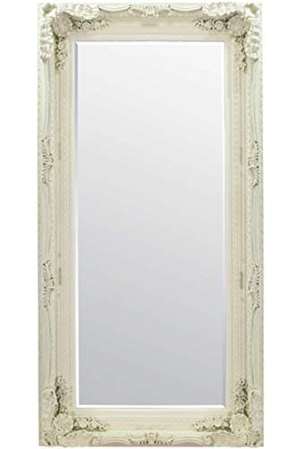 Image of Gallery Carved Louis Leaner Mirror Cream 69x35.5 BL-5055299411834, 175 x 89, Beige