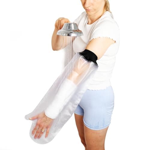 Image of SEALCUFF Waterproof Cast Cover Arm, Plaster Protective Cover for Shower for arm, hand, fingers and elbow, Reusable Cast Protector Waterproof Cast Cover for Bandages and Dressings, Tattoo