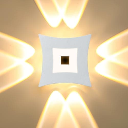 Image of Ankey 12W Led Wall Lamp, Aluminium LED Wall Sconce, IP65 Waterproof Outdoor Wall Lights for Living Room, Bedrooms, Bathroom, Hallway, Porch, Patio, 3000K Warm White