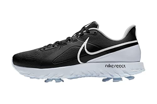 Image of Nike Unisex React Infinity Pro Golf Shoes, Black White MTLC Platinum, 10 UK
