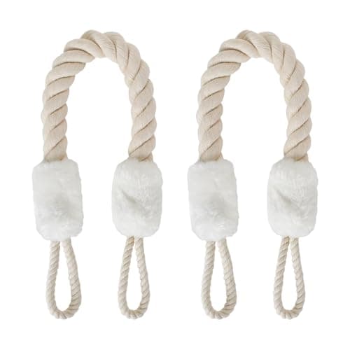 Image of 2PCS Anti-Collision Door Handles Rope Pet Teeth Protection Rope Buffer Doorstop Rope Soft for Bedroom Door Balcony Door, Doorstop Rope (White)