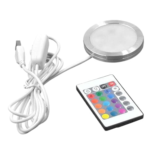 Image of Recessed Lighting | 5V Canned Lights | RGB Lamp Ultra-Thin Bulbs for Backyard Bathroom Kitchen Garden Yard Patio Decoration