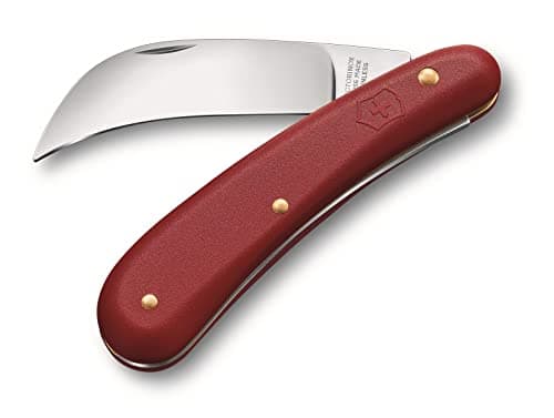 Image of Victorinox, Pruning Knife M, Swiss Army Pocket Knife, Small, Garden, Multi Tool, Blade, curved, Red