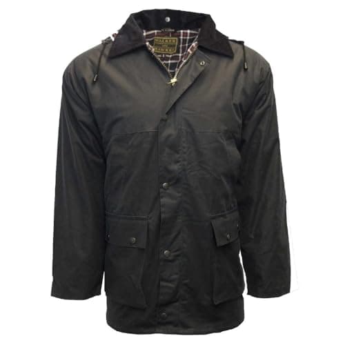 Image of WALKER AND HAWKES - Men's Wax Padded Blackstone Jacket - Navy - X-Large