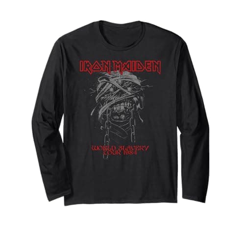 Image of Iron Maiden World Slavery 1984 Long Sleeve T-Shirt