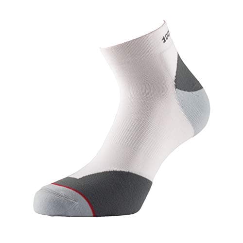 Image of 1000 Mile Men's Fusion Anklet Sock - White/Grey, X-Large (12-14UK)