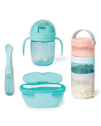 Image of Skip Hop Baby Feeding Travel Set, 6pc, Soft Tea