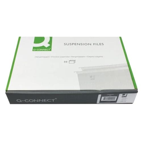 Image of Q-Connect A4 Tabbed Suspension Files (Pack of 50), Green