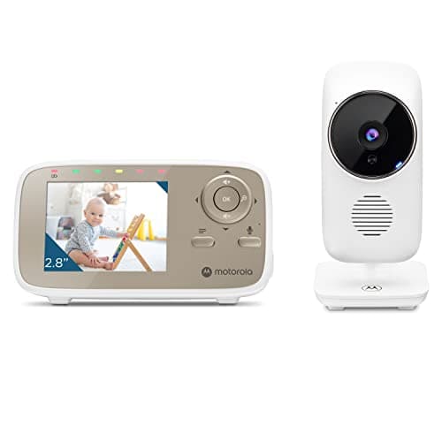 Image of Motorola Nursery VM483 - Video Baby Monitors - Video Baby Monitor - 2.8 Inch Parental Unit - Infrared - Digital Zoom - Talk-Back Function, White (VM 483)