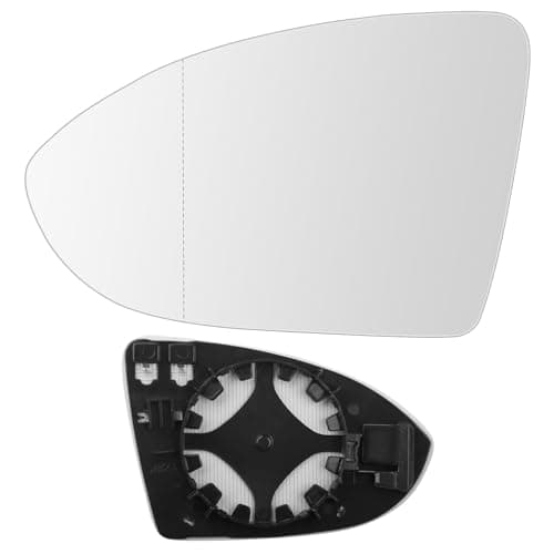 Image of Left Side for VW Golf MK7 2013-2020 Wing Mirror Replacement Glass, Heated with Support Plate Door Mirror Compatible with Touran L 2016-2018 Lamando 2015-2018
