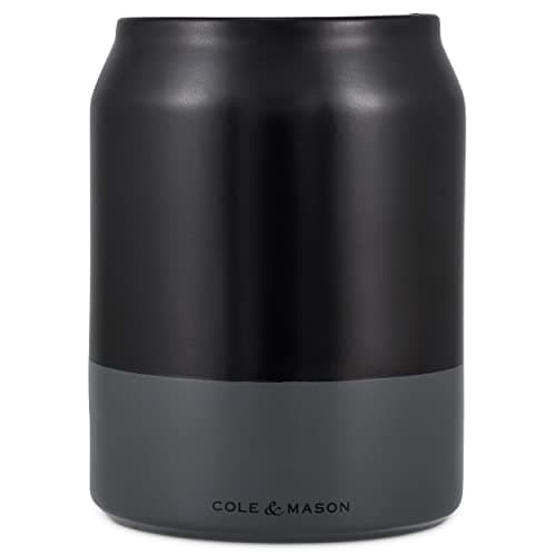 Image of Cole & Mason Linton Black/Grey Utensil Pot Holder, Kitchen Utensil Organisation, Countertop Utensils Storage Jar, Ceramic, (H) 160 mm x (D) 120 mm