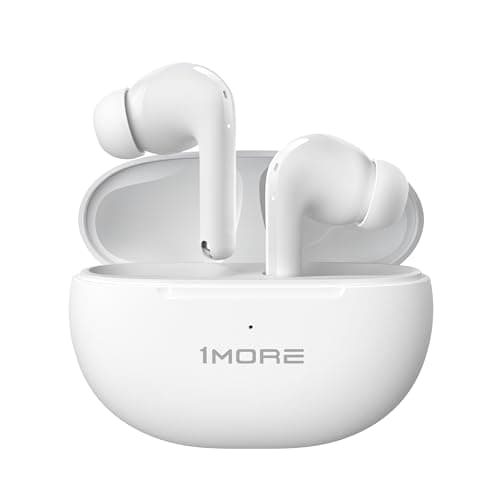 Image of 1MORE TWS Q20, Wireless Earbuds with Bluetooth 5.3, Lightweight Wireless Headphones, Headphones with ANC, 4 Microphones and AI ENC for Clear Calls, Low Latency Gaming Mode, 30H, White