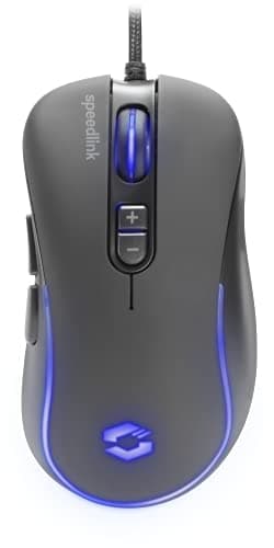 Image of Speedlink ASSERO Gaming Mouse – with 5 buttons and 2 dpi switches, multicoloured lighting, black, SL-680021-BK