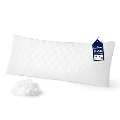 Image of Dream Valley Cooling Body Pillow for Adults,20x54 Full Body Pillow Long Pillow for Bed, Adjustable Loft Memory Foam Full Length Body Pillows for Side Sleeper,QMAX>0.42
