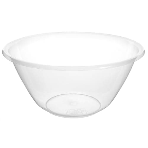 Image of Hardys Clear Large Plastic Mixing Bowl - 25cm, 4 Litre - Non-Absorbent, Food-Safe - Perfect Large Plastic Bowl for Baking & Cakes - Lightweight, Dishwasher & Microwave Safe