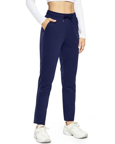 Image of OUGES Joggers for Women UK Tracksuit Bottoms Cotton Ladies Trousers Lounge Sport Pant Sweatpants with Pocket(Navy,M)