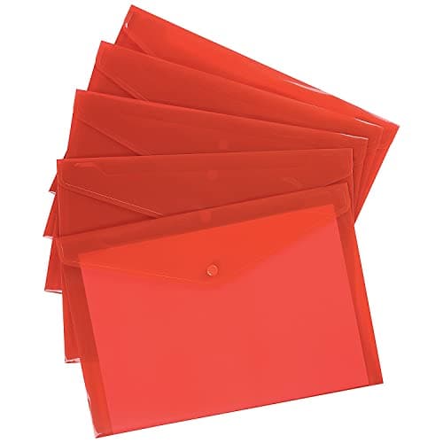 Image of Q-Connect Polypropylene Document Folder A4 Red (Pack of 12) KF03594