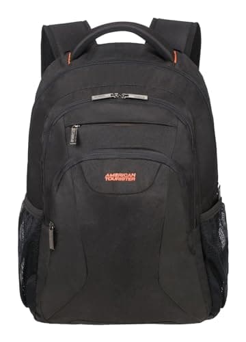 Image of American Tourister AT Work - 17.3 Inch Laptop Backpack, 52 cm, 34 L, Black/Orange (Black/Orange)