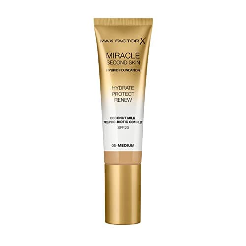 Image of Max Factor Miracle Second Skin Hydrating Foundation, 05-medium - 30 ml