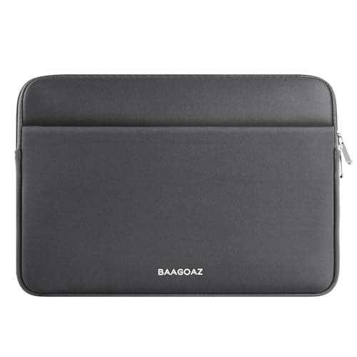 Image of BAAGOAZ Laptop Sleeve Case 11-13 Inch Bag with Front Pocket, Compatible with 11.6 Inch PC Notebook Chromebook, for 13.3 & 13.6 Inch MacBook Pro Air M4 M3 M2 M1 2025 2024 2023 2022 & Surface Pro, Grey