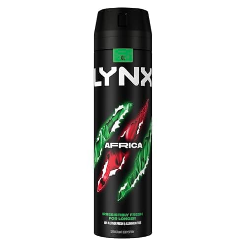 Image of Lynx Limited Edition FIFA Africa Aerosol Body Spray men's deodorant with a mandarin & sandalwood scent for 48 hours of odour-busting freshness 200 ml