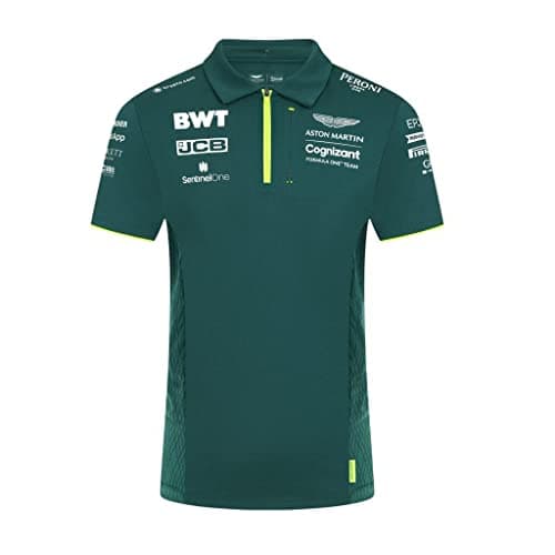 Image of Aston Martin F1 2021 Official Team Polo (Cognizant) Shirt Adult Men’s (Small)