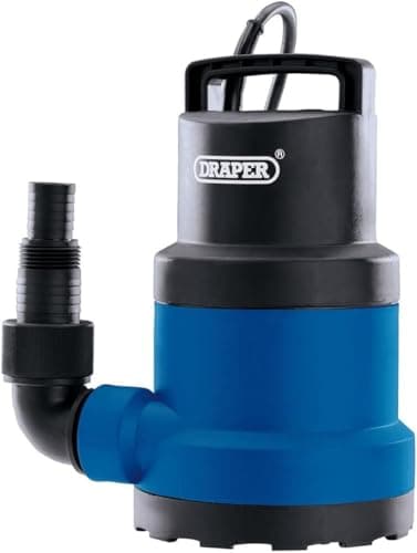 Image of Draper 250W Portable Submersible Clean Water Pump |Max Flow Capacity 6480 l/h Electric Pump | Thermal Overload Protection | Irrigation Tool |10M Cable Draining Pump| 98911