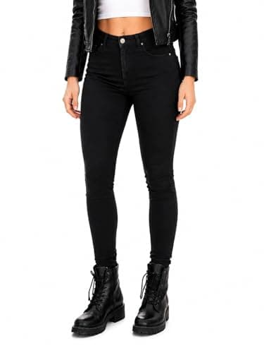 Image of RKsports New Ladies Motorcycle Motorbike Denim Stretch Jeans in Protective Lining (UK, Numeric, 20, Regular, Regular, Black)