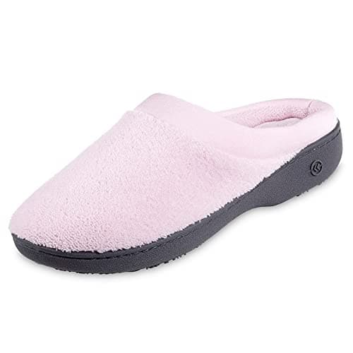 Image of ISOTONER Womens Microterry Hoodback W/Satin Trim Pink Size: 6.5-7