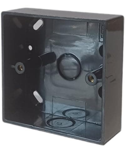 Image of Black Electrical Surface Patress Box (1 Gang)