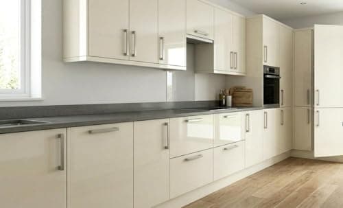 Image of Top Living MCR Cream Gloss MDF Replacement Kitchen Doors Drawers (570 X 296mm Door)