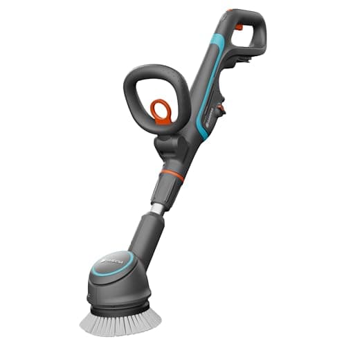 Image of Gardena cordless multi-cleaner AquaBrush Compact 02/18V P4A solo: Battery-powered cleaning tool, wet cleaning of vertical surfaces in just one step, without rechargeable battery (14840-55)