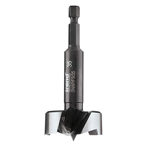 Image of Trend Snappy Forstner 35mm Short Bit for Accurate Hole Drilling, Quick Release System, Carbon Steel, SNAP/FS/35