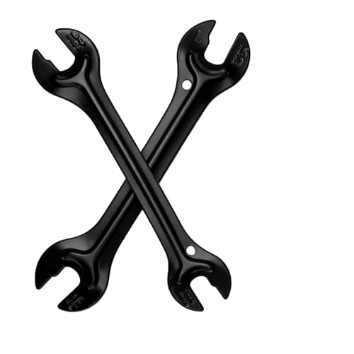 Image of 2 PCS Bicycle Cone Spanner Hub Wrench Set, Cone Wrenches, Carbon Steel Axle Hub Wrench with 4 Sizes (13/14/15/16mm) Double Open End Pedal Spanner Tool for Mountain Bike Cycling Repairs (Black)