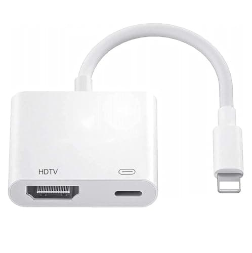 Image of Denlane HDMI Adapter for iPhone 1080P HDMI Adapter for iPad to TV Sync Screen Video & Audio Digital AV Converter with Charging for iPhone, iPad, iPod on HDTV/Projector/Monitor, Plug & Play