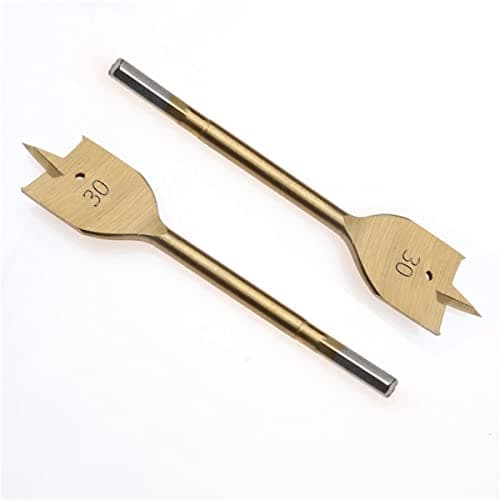 Image of SagaSave 30MM High Speed Carbon Steel Paddle Flat Bit,Woodworking Spade Drill Bit for Wood,Soft & Hardwood,Gypsum Board,Clinker,Foam Box-1PCS Gold