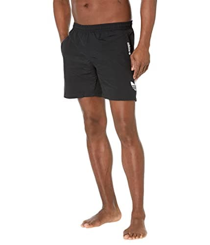 Image of adidas Originals Trefoil Swim Shorts, Black/White, XX-Large