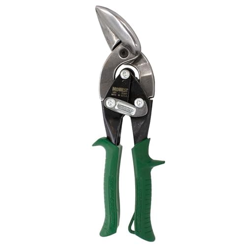 Image of MIDWEST Aviation Snip - Right Cut Offset Tin Cutting Shears with Forged Blade & KUSH'N-Power Comfort Grips - MWT-6510R