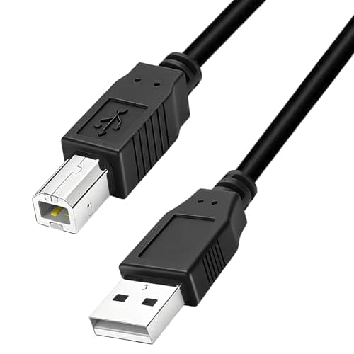 Image of 3M USB Printer Cable USB 2.0 Type A to B Male High Speed Data Transfer Cord Nylon Braided Scanner Lead for HP Canon Epson Brother Dell Lexmark Samsung Printers Devices