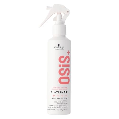 Image of Schwarzkopf Professional OSiS Flatliner Setting Spray Heat Protection Smooth And Shine Reduces Hair Breakage Protect Against Humidity Non Sticky Light Hold 200 ml